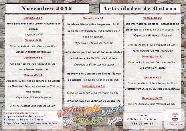 Programación do mes de Novembro