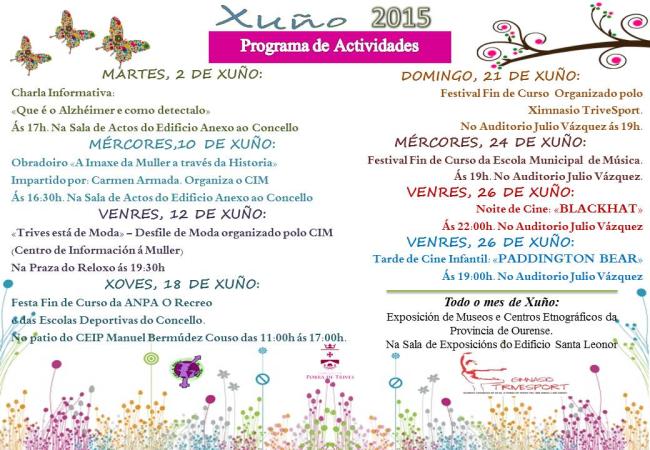 Programa de Actividades do mes de Xuño