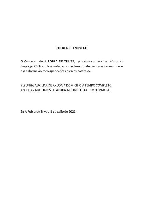 Oferta de Emprego