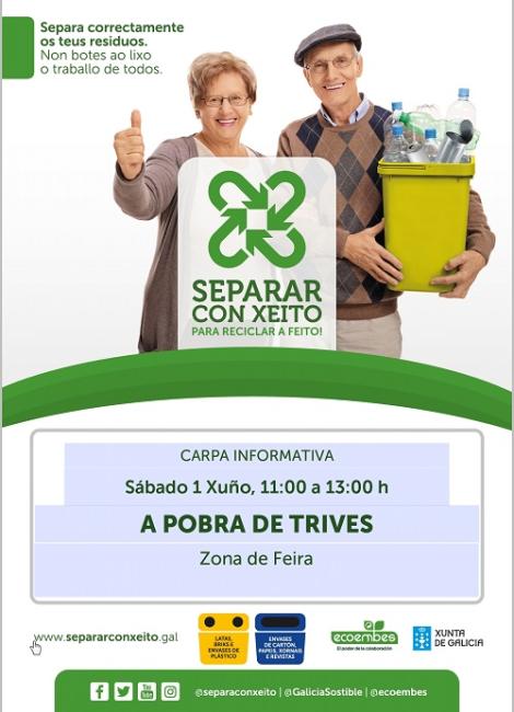 A campaña "Separar con xeito" da Xunta de Galicia estará en Trives na feira do 1 de xuño
