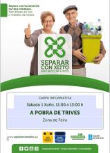 A campaña "Separar con xeito" da Xunta de Galicia estará en Trives na feira do 1 de xuño