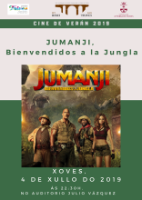 Cine de Verán 2019 - 4 de xullo: "JUMANJI, bienvenidos a la jungla"
